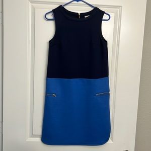 Blue sleeveless dress